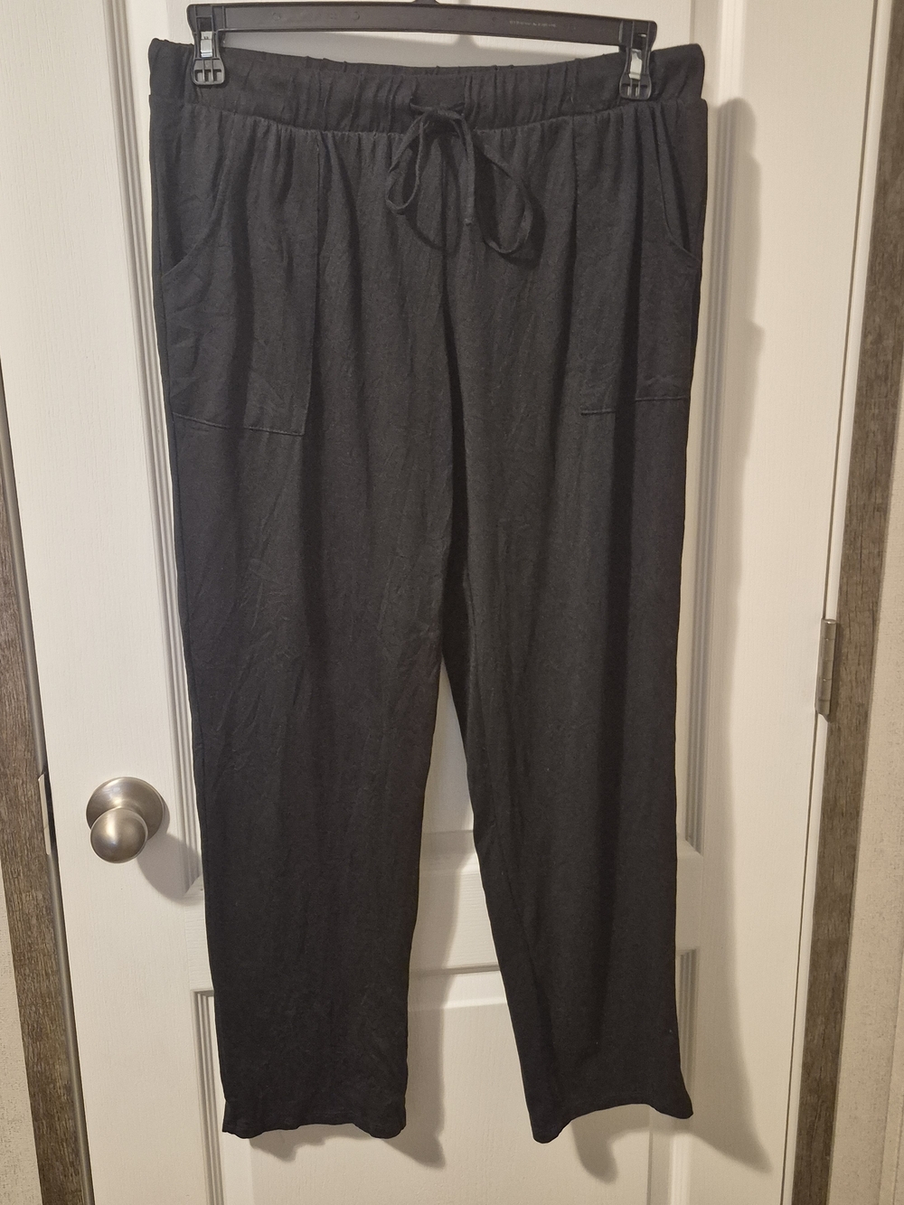 Lucky Brand Black Drawstring Lounge Pants Women's Medium  Pajama Relax Comfort